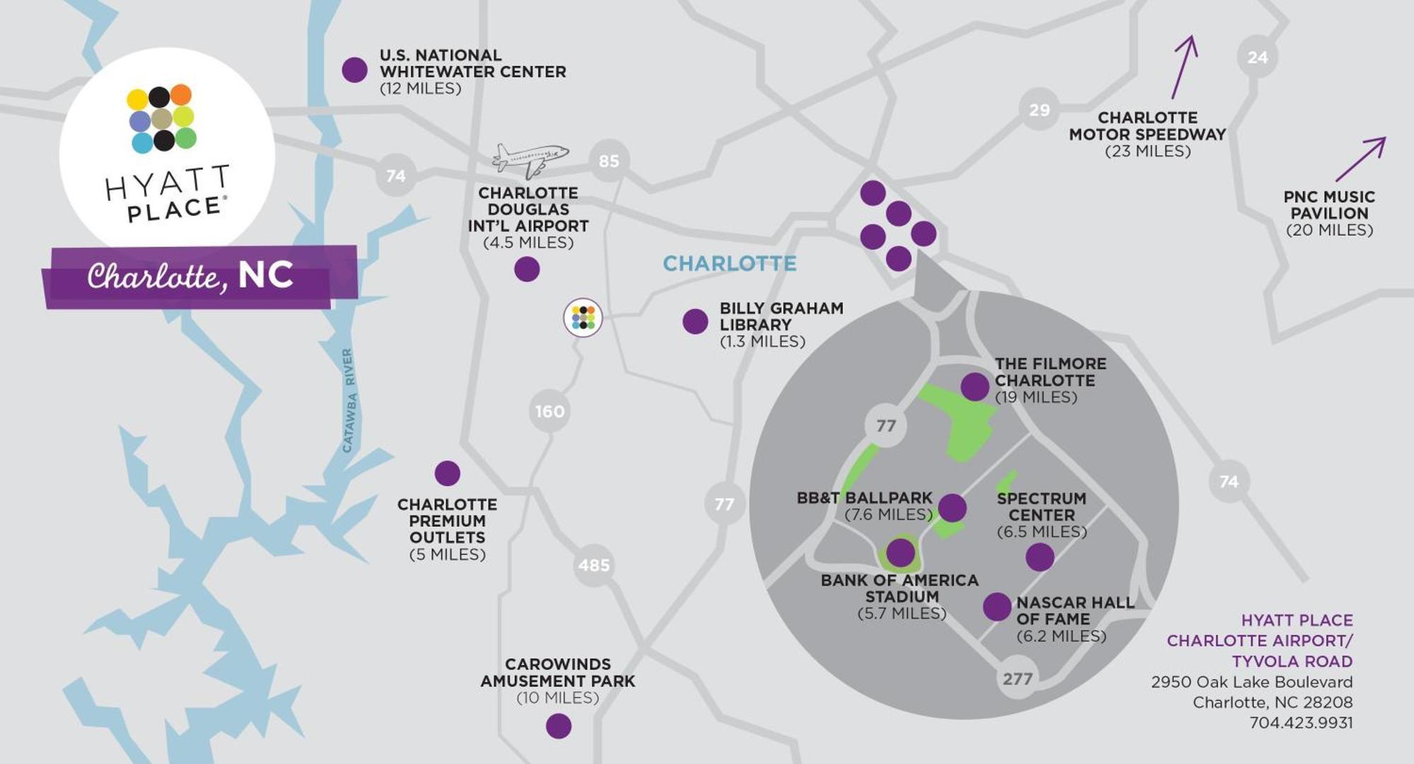 Hyatt Place Charlotte Airport Billy Graham Parkway Екстер'єр фото